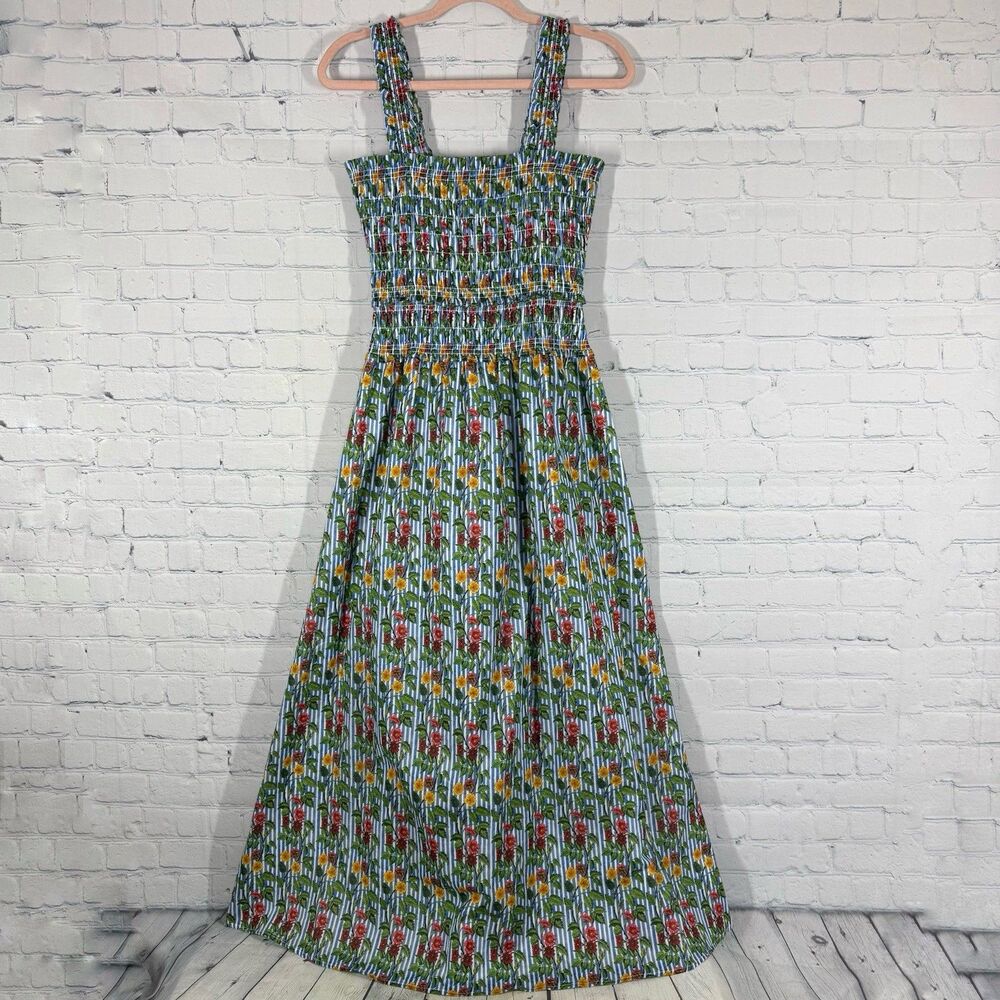 Hill House The Nap Dress Womens Medium Floral Smocked Maxi Dress Cottagecore - Picture 2 of 10